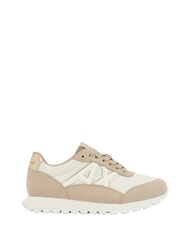 ARMANI EXCHANGE DROP MICROSUEDE Trampki z logo z boku piasek+ecru - Buty damskie - 3