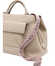 ARMANI EXCHANGE NICOLE Torebka z kieszenią i paskiem na ramię piasek - Torby damskie - 5
