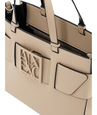 ARMANI EXCHANGE A|X BUCKLE Torebka z paskiem na ramię piasek - Torby damskie - 7