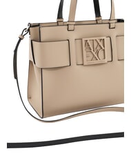 ARMANI EXCHANGE A|X BUCKLE Torebka z paskiem na ramię piasek - Torby damskie - 8