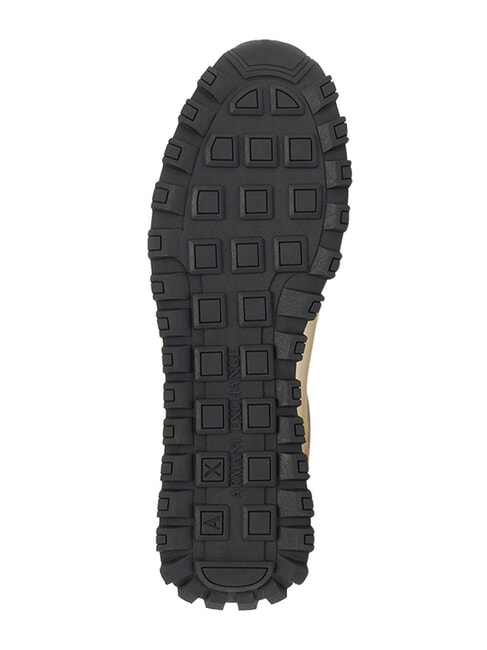 DROP MICROSUEDE Trampki z kontrastowym logo ecru + czarny - Buty męskie