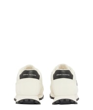 ARMANI EXCHANGE DROP MICROSUEDE Trampki z kontrastowym logo ecru + czarny - Buty męskie - 4