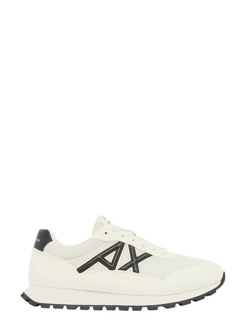 DROP MICROSUEDE Trampki z kontrastowym logo ecru + czarny - Buty męskie