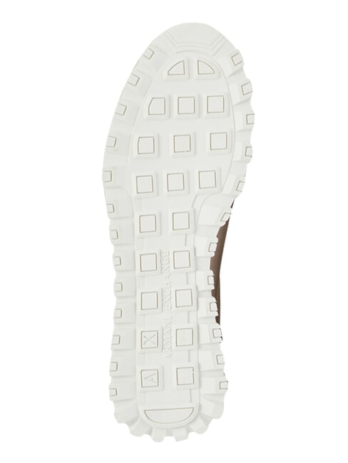 DROP MICROSUEDE Trampki z logo z boku piasek+ecru - Buty damskie