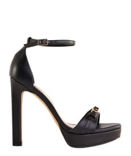 GAUD&Igrave; LIZ Wysokie sk&oacute;rzane sandały CZARNY - Buty damskie - 2