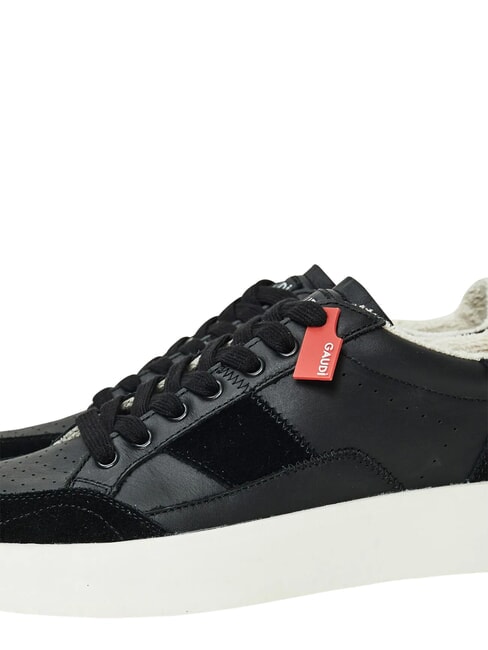 FUSION Sk&oacute;rzane trampki CZARNY - Buty męskie