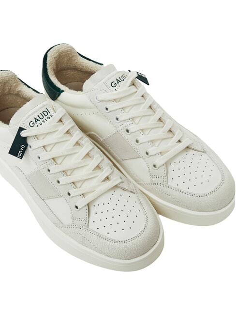 FUSION CRACK Sk&oacute;rzane trampki tofu/drewno - Buty męskie