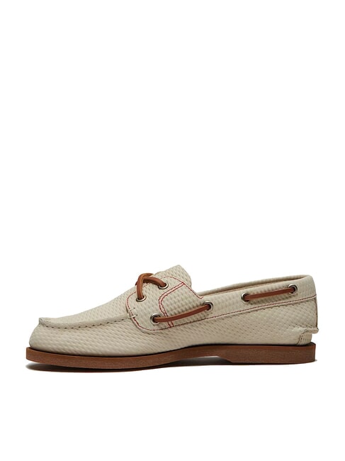 CLASSIC BOAT  Sk&oacute;rzane buty żeglarskie jasny beż - Buty damskie