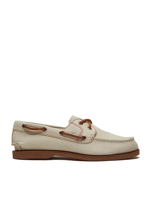 CLASSIC BOAT  Sk&oacute;rzane buty żeglarskie jasny beż - Buty damskie