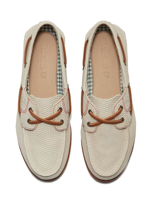 CLASSIC BOAT  Sk&oacute;rzane buty żeglarskie jasny beż - Buty damskie