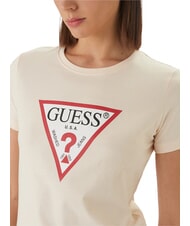 GUESS ORIGINAL LOGO Koszulka tr&oacute;jkątna kosmiczna wanilia - Koszulki i topy damskie - 3
