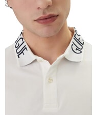 GUESS NOLAN Koszulka polo z kr&oacute;tkim rękawem czysto biały - Polo męskie - 3