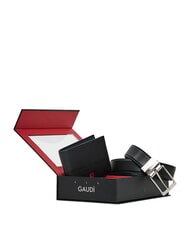GAUD&Igrave; GIFT BOX Zestaw paska i portfela czarno-niebieski - Paski - 3