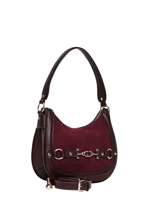 NEW DIAZ LEATHER Mała torba typu hobo, torba na ramię wino - Torby damskie