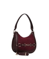GAUD&Igrave; NEW DIAZ LEATHER Mała torba typu hobo, torba na ramię wino - Torby damskie - 3
