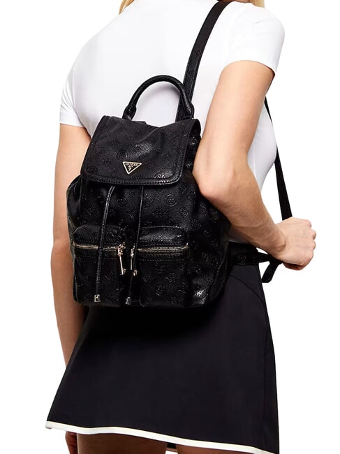 MANHATTAN 2 Plecak czarne logo - Torby damskie