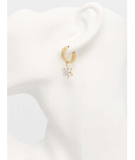 GUESS WHITE LOTUS Złote kolczyki - Kolczyki