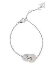 GUESS BLOOMING SUMMER Bransoletka z dwoma splecionymi okręgami SREBRNY - Bransoletki damskie - 2