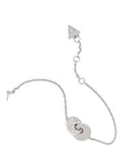 GUESS BLOOMING SUMMER Bransoletka z dwoma splecionymi okręgami SREBRNY - Bransoletki damskie - 3