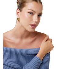 GUESS BERBERA Kolczyki z ż&oacute;łtego złota, model serca - Kolczyki