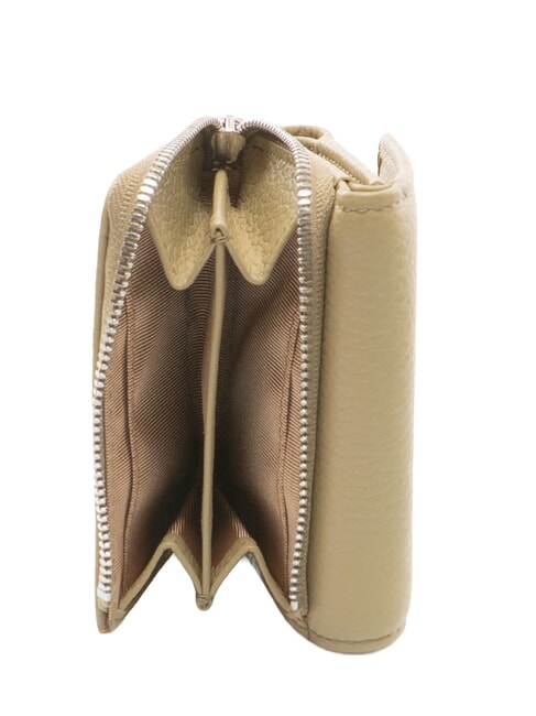 WALLETS GRAIN Mały portfel ze sk&oacute;ry młotkowanej wierzba - Portfele damskie