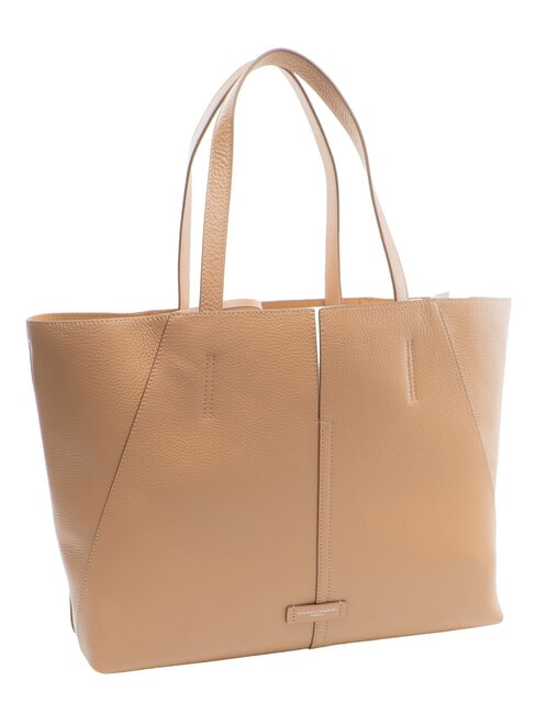 MAYA Sk&oacute;rzany shopper glina - Torby damskie