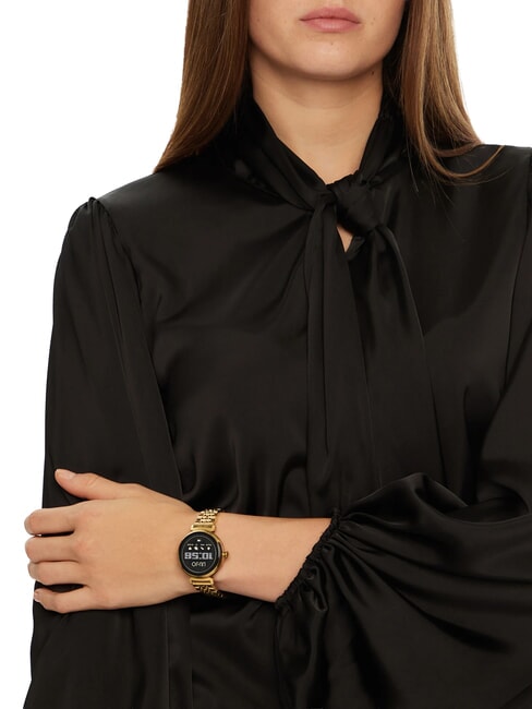 GLAM Zegarek, smartwatch z obudową ze stopu cynku i stali złoto - Zegary
