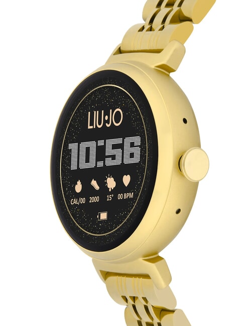 GLAM Zegarek, smartwatch z obudową ze stopu cynku i stali złoto - Zegary