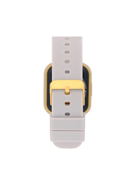 VOICE MINI Zegarek, smartwatch z obudową silikonową i stalową złoto - Zegary