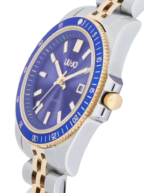 COMPANY LADY Zegarek z mechanizmem Seiko VJ12 srebro/złoto - Zegary