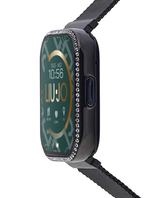 VOICE SLIM LUXURY Zegarek, smartwatch ze stopu aluminium ze złotym wykończeniem czarny - Zegary