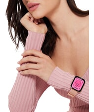 LIUJO VOICE SLIM Zegarek, smartwatch z obudową silikonową i stalową r&oacute;żowe złoto - Zegary - 4