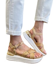 ALVIERO MARTINI PRIMA CLASSE GEO Sandały na koturnie NATURALNY - Buty damskie - 4