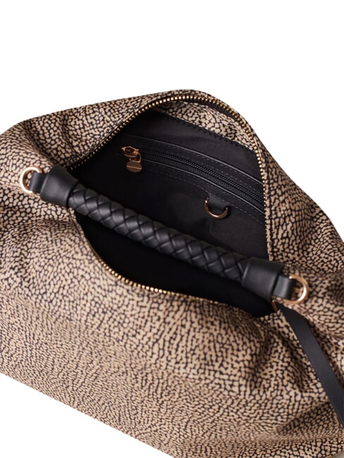 PLIE Torba na ramię typu hobo OP/NATURALNY/CZARNY - Torby damskie