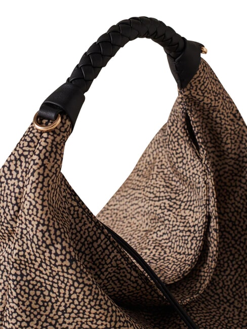 PLIE Torba na ramię typu hobo OP/NATURALNY/CZARNY - Torby damskie