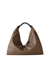 BORBONESE PLIE Średniej wielkości torba typu hobo OP/NATURALNY/CZARNY - Torby damskie - 2