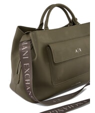 ARMANI EXCHANGE NICOLE Torebka z kieszenią i paskiem na ramię sawanna - Torby damskie - 4