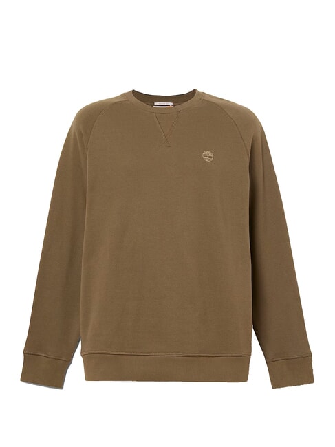 ER BASIC REGULAR Bluza z okrągłym dekoltem liść zielony-cassel ziemia - Bluzy męskie