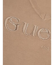 GUESS SAYLOR LOGO  Sweter jedwabny taupe - Koszulki damskie - 3