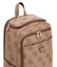 GUESS BERTA Plecak wielokieszeniowy, pod siedzenie 45 cm logo mleka/brązowy - Torby damskie - 3