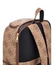 GUESS BERTA Plecak wielokieszeniowy, pod siedzenie 45 cm logo mleka/brązowy - Torby damskie - 7