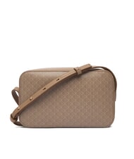 CALVIN KLEIN COATED EMBLEM Mała torba na ramię pustynny szary aop - Torby damskie - 4