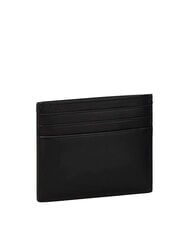 CALVIN KLEIN RAISED LOGO Płaski sk&oacute;rzany uchwyt na karty na czarno - Portfele męskie - 2