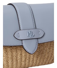 RALPH LAUREN LYNDEN Mała torebka z regulowanym paskiem na ramię naturalny/alpejski niebieski - Torby damskie - 5