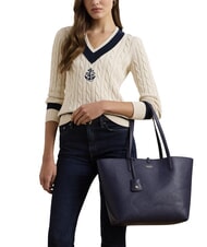 RALPH LAUREN MERRIMACK Odwracalna torba na ramię granatowy/cienki pasek - Torby damskie - 3