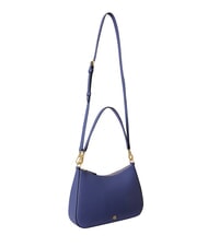 RALPH LAUREN DANNI Torba na ramię, z paskiem na ramię, ze sk&oacute;ry Carson Blue - Torby damskie - 4