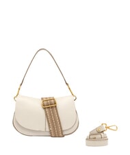 GIANNI CHIARINI HELENA ROUND Torebka z paskiem na ramię, ze sk&oacute;ry piasek - Torby damskie - 3