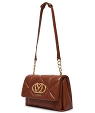 LOVE MOSCHINO EMBOSSED Torba na ramię brązowy - Torby damskie - 3