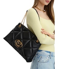 LOVE MOSCHINO EMBOSSED Quilted Torba na ramię - Torby damskie