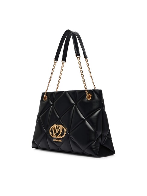 EMBOSSED Quilted Torba na ramię Czarny - Torby damskie